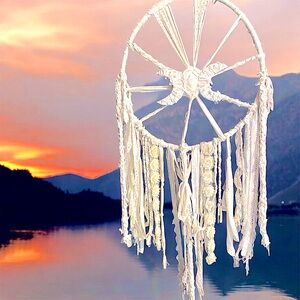 Giant white dreamcatcher